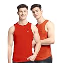 Men's Pack of 2 Innerwear Solid Round Neck Sleeveless Side Cut Vest Sando for Boy's - Regular Fit