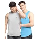 Men's Pack of 2 Innerwear Solid Round Neck Sleeveless Side Cut Vest Sando for Boy's - Regular Fit