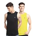 Men's Pack of 2 Innerwear Solid Round Neck Sleeveless Side Cut Vest Sando for Boy's - Regular Fit