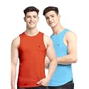 Men's Pack of 2 Innerwear Solid Round Neck Sleeveless Side Cut Vest Sando for Boy's - Regular Fit