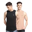 Men's Pack of 2 Innerwear Solid Round Neck Sleeveless Side Cut Vest Sando for Boy's - Regular Fit