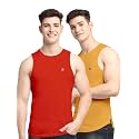 Men's Pack of 2 Innerwear Solid Round Neck Sleeveless Side Cut Vest Sando for Boy's - Regular Fit