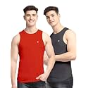Men's Pack of 2 Innerwear Solid Round Neck Sleeveless Side Cut Vest Sando for Boy's - Regular Fit