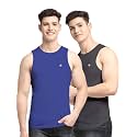 Men's Pack of 2 Innerwear Solid Round Neck Sleeveless Side Cut Vest Sando for Boy's - Regular Fit