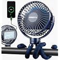 FRIZCOL 12000mAh Portable Stroller Fan 65Hours As Power Bank Baby Clip Fan