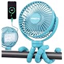 FRIZCOL 12000mAh Portable Stroller Fan 65Hours As Power Bank Baby Clip Fan