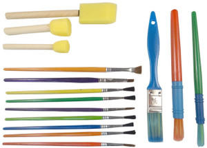 frkb 15pc bristle brushes  foam brushes painting