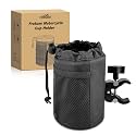 Frokom Motorcycle Cup Holder, Oxford Fabric Motorcycle ATV Drink Holder with 0.75"-1.5" Metal Alligator Clamp, Larger Water Bottle Holder for Motorcycle, Bike, Wheelchair, Scooter,Kayak,Walker,UTV/ATV