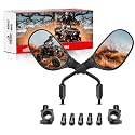 Frokom Motorcycle Mirrors, ATV Mirrors with 360 Degree Ball-Type pivot and 7/8" Handlebar Mount for Snowmobile Scooter Moped Dirt Bike polaris dirt bike, 8mm 10mm adapter nuts