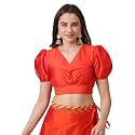 Frolic Rolic Premium Silk V-Neck Blouse Readymade