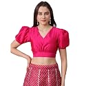 Frolic Rolic Premium Silk V-Neck Blouse Readymade