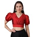 Frolic Rolic Premium Silk V-Neck Blouse Readymade