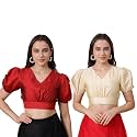 Frolic Rolic Premium Silk V-Neck Blouse Readymade