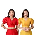 Frolic Rolic Premium Silk V-Neck Blouse Readymade