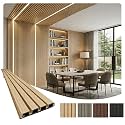 From Plain to Beautiful in Hours WPC Exterior Wall Slat Panels Waterproof Outdoor Composite Siding Cladding 114 in x 8.62 in 341.5 sq.ft Classic Oak 50 Pack