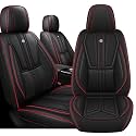Front Car Seat Covers for Chevrolet Chevy Camaro 2016-2024,Black&amp;Red Line