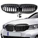 Front Gloss Black Single Slat Grill/Grilles Kidney Grill Replacement Compatible with 2019 2020 2021 2022 BMW 3 Series G20 G21 G28