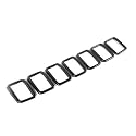 Front Grille Grill Inserts Trim Frame Accessories Fits For Jeep Compass 2017-2021 (Frame Only, Glossy Black)