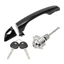 Front Left Driver Side Exterior Door Handle with Lock Cylinder and Keys Replacement for Elantra 2017-2020 Outside Door Handle Assembly Replace 82651-F2010 82652-F2010 81970-F0000