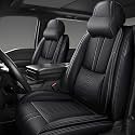 Front Seat Covers for Acura ADX 2025,Leather Car Seat Cover,Soft Seat Cushion Covers with Airbag,Waterproof Automobile Seat Protectors for ADX(Black,Deluxe)