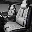 Front Seat Covers for Toyota Tacoma 1995-2024,Leather Car Seat Cover,Soft Interior Accessories Seat Cushion Cover,Waterproof Automobile Seat Protectors for Tacoma(Black Gray,Deluxe)