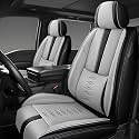 Front Seat Covers for Toyota Tacoma 1995-2024,Leather Car Seat Cover,Soft Interior Accessories Seat Cushion Cover,Waterproof Automobile Seat Protectors for Tacoma(Black Gray,Standard)