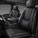 Front Seat Covers for Toyota Tacoma 1995-2024,Leather Car Seat Cover,Soft Interior Accessories Seat Cushion Cover,Waterproof Automobile Seat Protectors for Tacoma(Black,Standard)