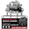 Front Wheel Bearing and Hub Assembly - Compatible with Chevrolet, GMC, Hummer - Rear Wheel Bearing - Replaces 515058, 89059059AA, 15042868, 15104582, 15112411-1999-2007