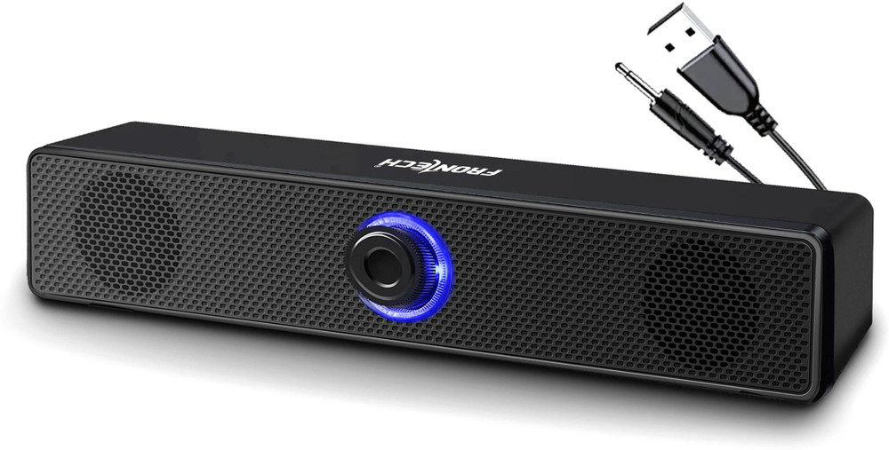 Frontech 1.0 USB with AUX | LED Lights| Volume Control | PC, Mobile SPK ...