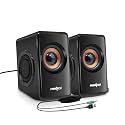 FRONTECH 2.0 USB Powered Multimedia Speakers, 2 x 2.5W Drivers (5 cm), 3.5mm Jack Connectivity, for Laptop, PC, TV, Mobile, 1 Year Warranty (SPK-0001, Black)