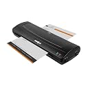 FRONTECH A4 Laminator, Hot &amp; Cold, 250mm/min, Bubble-Free, Portable for Office, School &amp; Home, Supports 80/125 Mic Pouches (LAM-0004_Black)