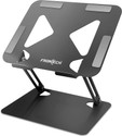 Frontech Laptop Stand – Carbon Steel, 4°–45° Height Adjustment, Anti-Slip Silicone Carbon Steel Laptop Stand with Adjustable Height Compatible with Universal Laptops