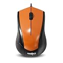 FRONTECH Premium 3-Button USB Wired Mouse | 1000 DPI Optical Sensor | Plug &amp; Play | Compatible with PC/Laptop/Tablet | 1-Year Warranty (MS-0064 - Orange)
