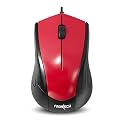 FRONTECH Premium 3 Button USB Wired Mouse | 1000 DPI Optical Sensor | Plug &amp; Play | Compatible with PC/Laptop/Tablet | 1-Year Warranty (MS-0064 - Red)