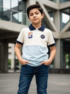 FROSEN FOX Boys Self Design Pure Cotton