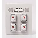 Tennis Vibration Dampeners Shock Absorbers Performance Accessory Gift Customize Cute Fun Ace of Hearts Design 4-Pack!