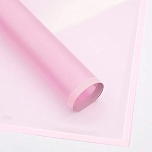 bbj wraps frosted flower wrapping paper white lines gift packaging florist bouquet supplies 20 counts pink
