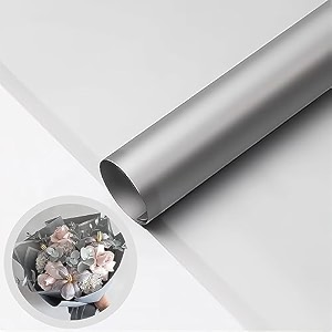 silver flower wrapping paper waterproof floral bouquet wrapping paper florist supplies 20 sheets