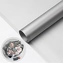Silver Flower Wrapping Paper, Waterproof Floral Bouquet Wrapping Paper Florist Supplies, 20 Sheets