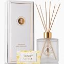 Frosted Reed Diffusers Sticks in Oil Set with Sunlit Citrus Scent | Long-Lasting Reed Diffusers for Home, Office, Bathroom, &amp; Bedroom Decor Fragrance Diffuser | Frosted Diffuser | (5 oz)