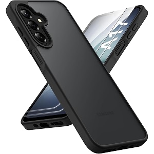 frosty case for samsung galaxy a17 5g  f17 5g  m17 5g  shockproof armor anti-scratch hard pc back soft tpu bumper camera lens protection translucent matte back black