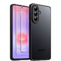Frosty Case for Samsung Galaxy A37 5G | Shockproof Armor, Anti-Scratch Hard PC Back, Soft TPU Bumper, Camera Lens Protection Translucent Matte Back Black