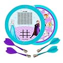 Frozen 2-in-1 Double Fun Dartboard &amp; Ludo Game for Kids - Safe Indoor Wall Target Shooting Game with 4 Dart, Durable MDF Board, Ideal Birthday Gift for Boys &amp; Girls 3+ Years (Multicolor)