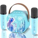Frozen Toys for Girls Mini Karaoke Machine for Kids Princess Toys 3 4 5 6 7 8 9 10 Year Old Girl Birthday Gifts Kids Toys Toddler Wireless Microphones