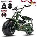 FRP GMB100 Plus Mini Dirt Bike Complete Starter Bundle, 99 CC Gas Powered 4 Stroke 3HP, Off Road Mini Bikes for Teens and Adult, Trail Bike Up to 24 Mph, Weight Support Up to 185 LBS （White）