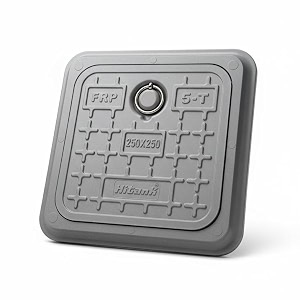 frp manhole cover  chamber cover  capacity - 5 tons  colour - grey  frame size - 10341034 inches - 250250 mm clear opening - 834834 inches - 200200 mm