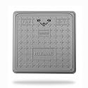 FRP Manhole Cover | Chamber Cover | Capacity - 5 tons | Colour - Grey | (Frame Size - 21"×21" Inches - 535×535 MM) (Clear Opening - 18"×18" Inches - 450×450 MM)