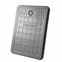 FRP Manhole Cover | Chamber Cover | Capacity - 5 tons | Colour - Grey | (Frame Size - 12"×18" Inches 300×450 MM) (Clear Opening - 10"×16" Inches 260×410)
