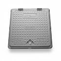 FRP Manhole Cover | Chamber Cover | Capacity - 5 tons | Colour - Grey | (Frame Size - 24"×24" Inches - 600×600 MM) with Lock &amp; Hinges.