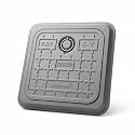 FRP Manhole Cover | Chamber Cover | Capacity - 5 tons | Colour - Grey | (Frame Size - 10"×10" Inches - 250×250 MM) (Clear Opening - 8"×8" Inches - 200×200 MM)